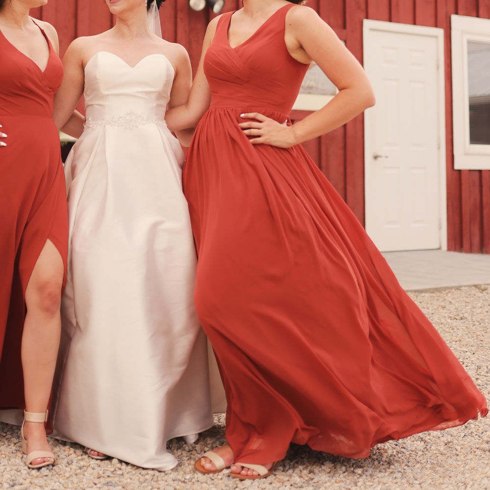 Azazie A12 Terracotta Bridesmaid Dress